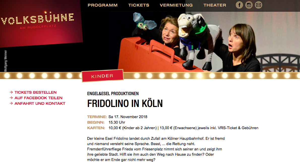 Fridolino in Köln Volksbühne 2018